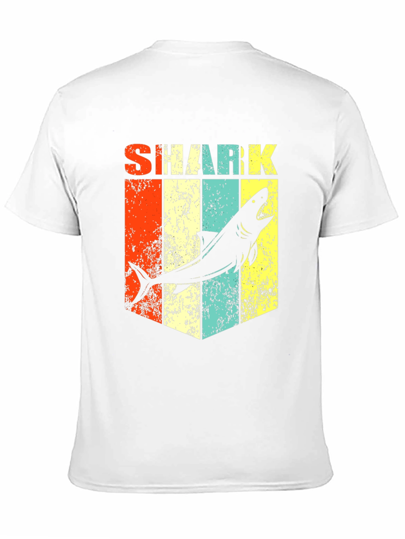 Retro Shark Graphic Tee - Stylish Mens Black T-Shirt