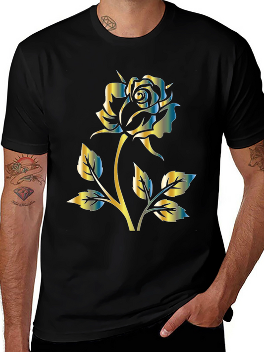 Rose Graphic Black T-Shirt