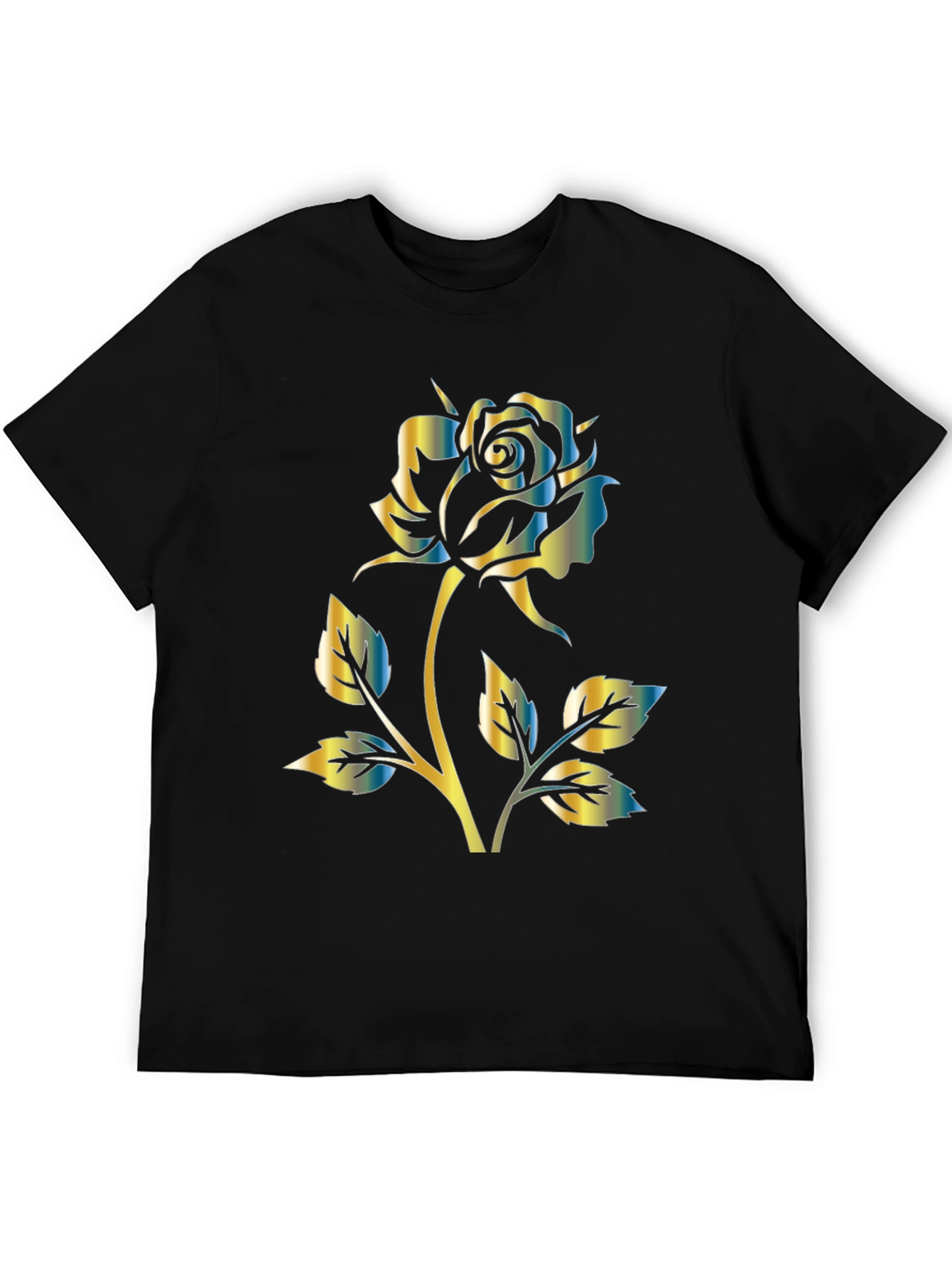 Rose Graphic Black T-Shirt