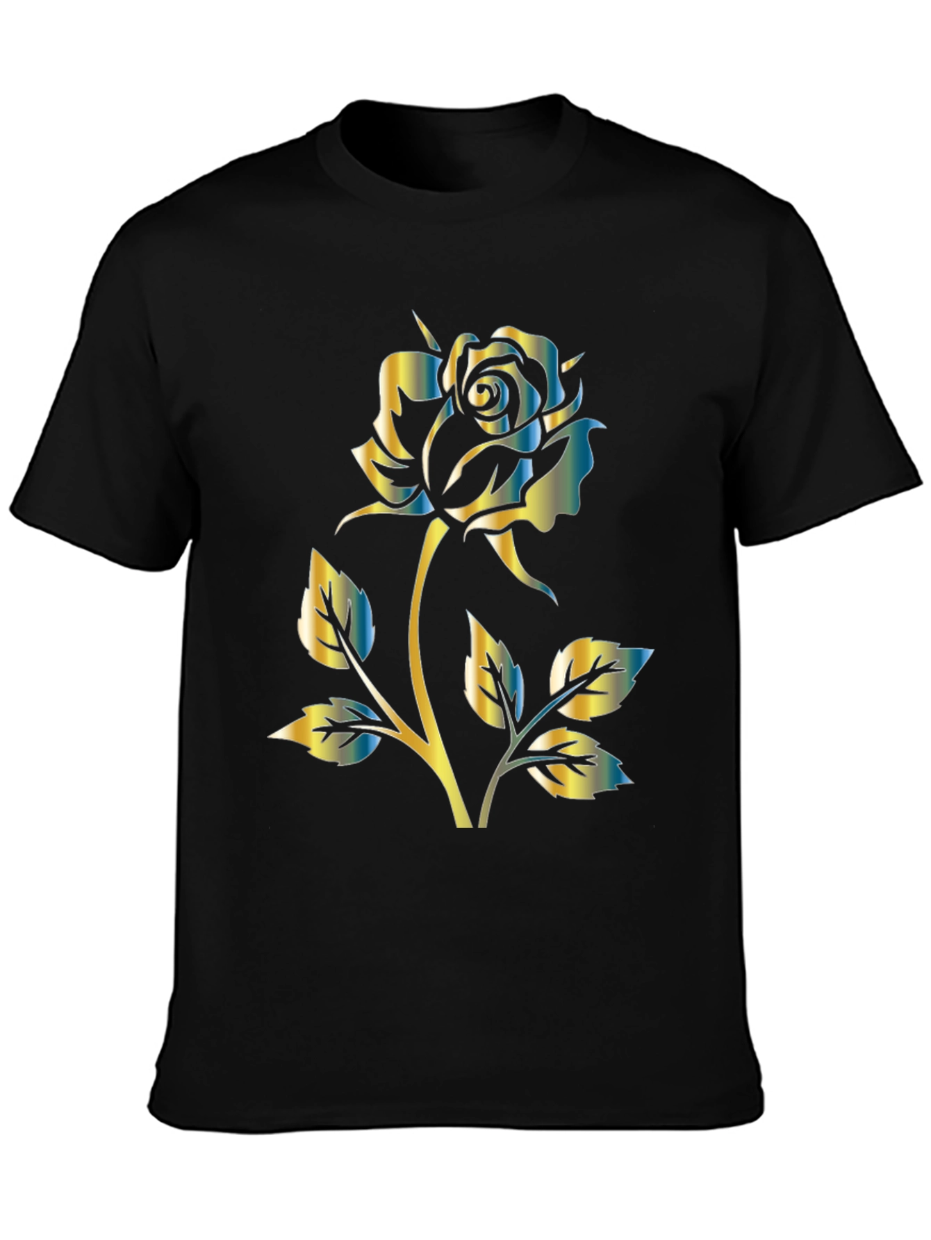 Rose Graphic Black T-Shirt