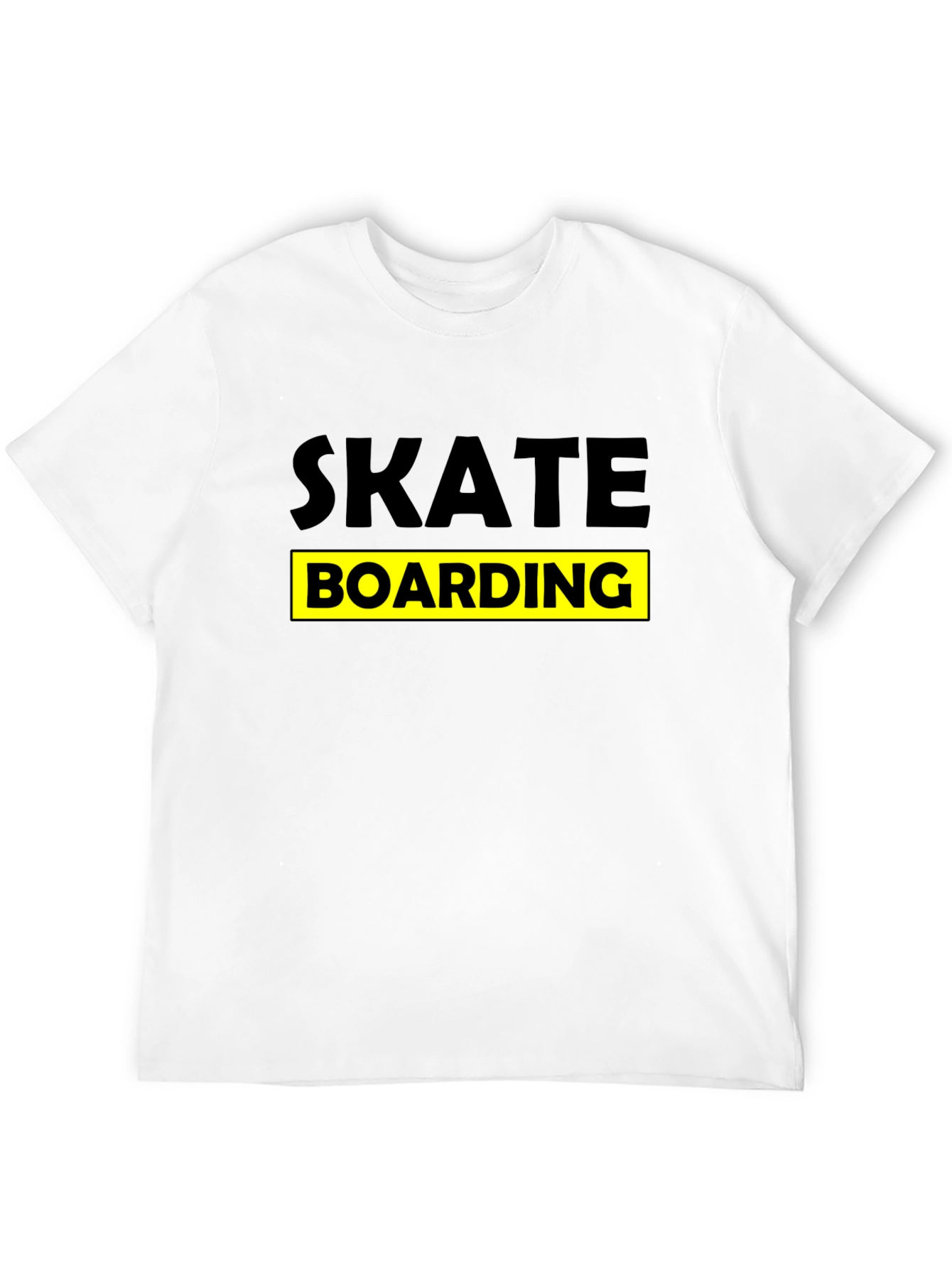 Skateboarding Graphic Tee - Black Cotton T-Shirt