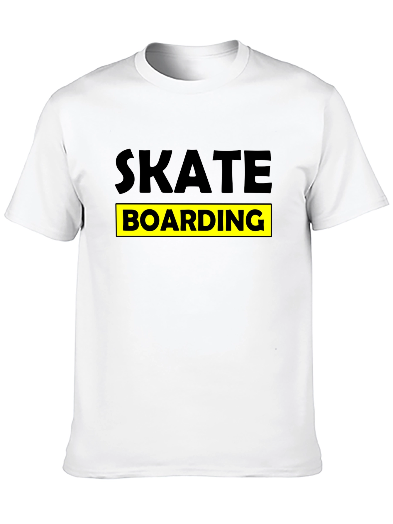 Skateboarding Graphic Tee - Black Cotton T-Shirt