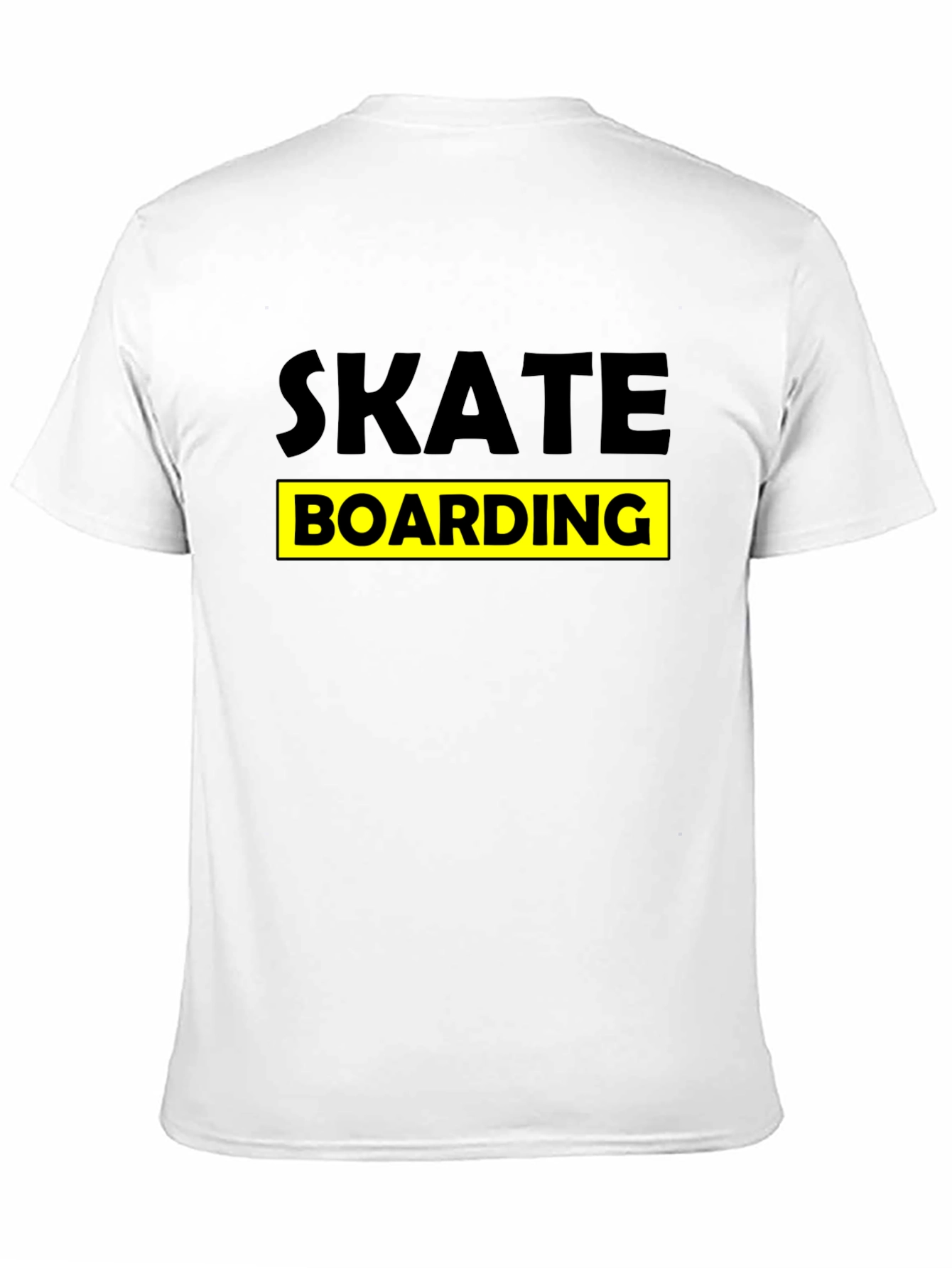Skateboarding Graphic Tee - Black Cotton T-Shirt