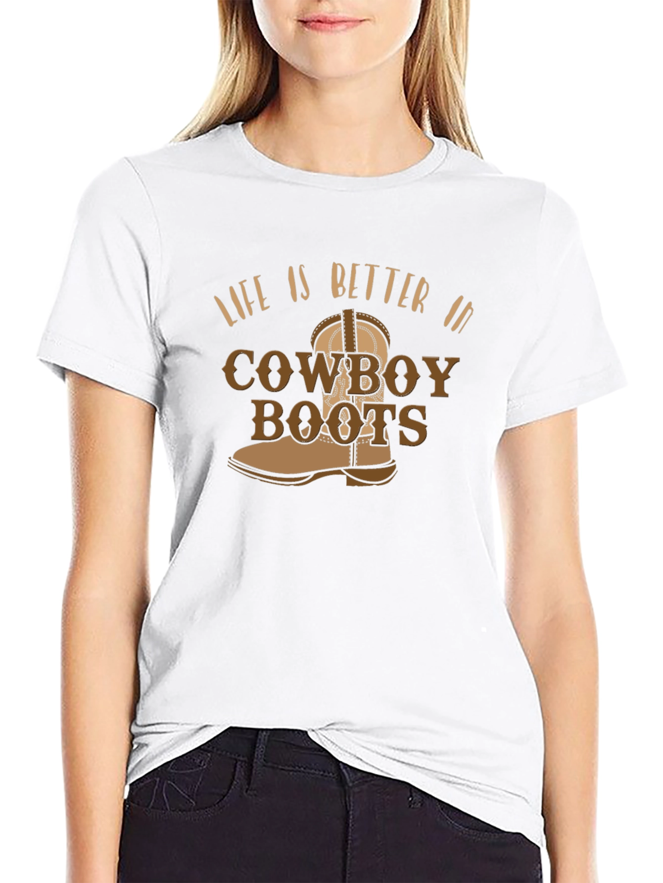 Cowboy Boots Graphic Tee - Western Style T-Shirt