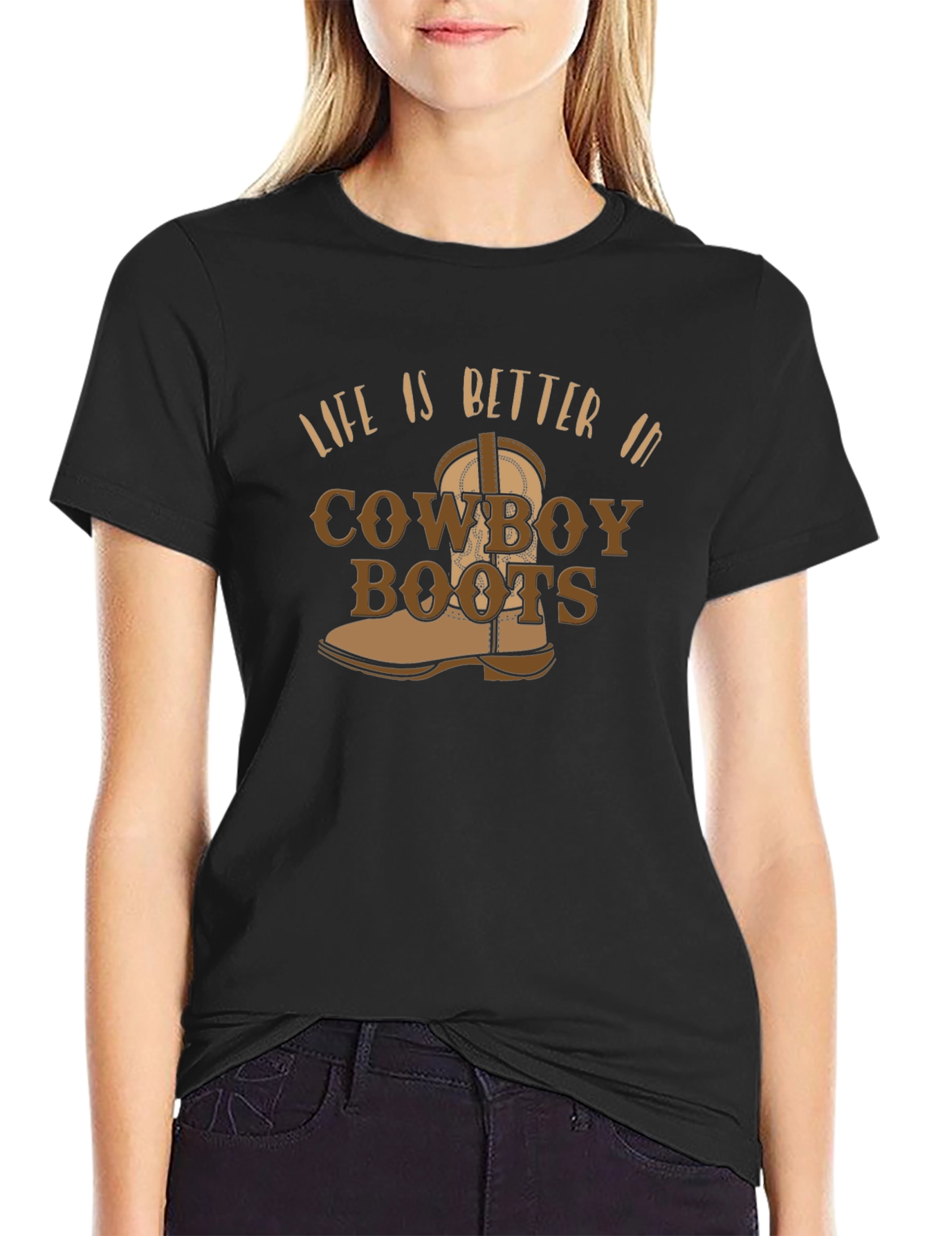 Cowboy Boots Graphic Tee - Western Style T-Shirt