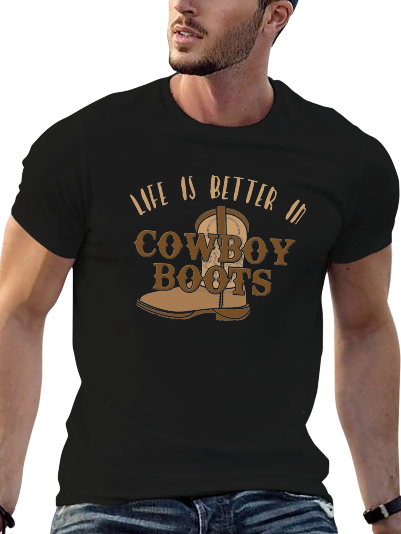 Cowboy Boots Graphic Tee - Western Style T-Shirt