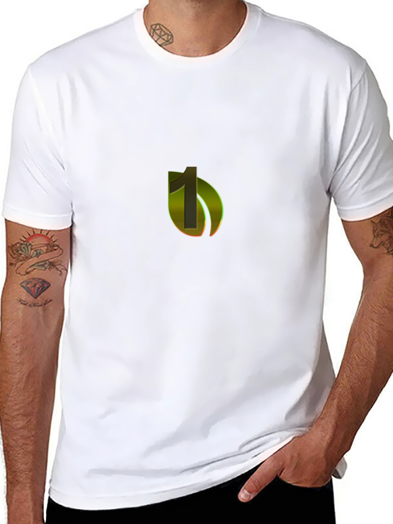 Stylish Black T-Shirt with Modern Logo