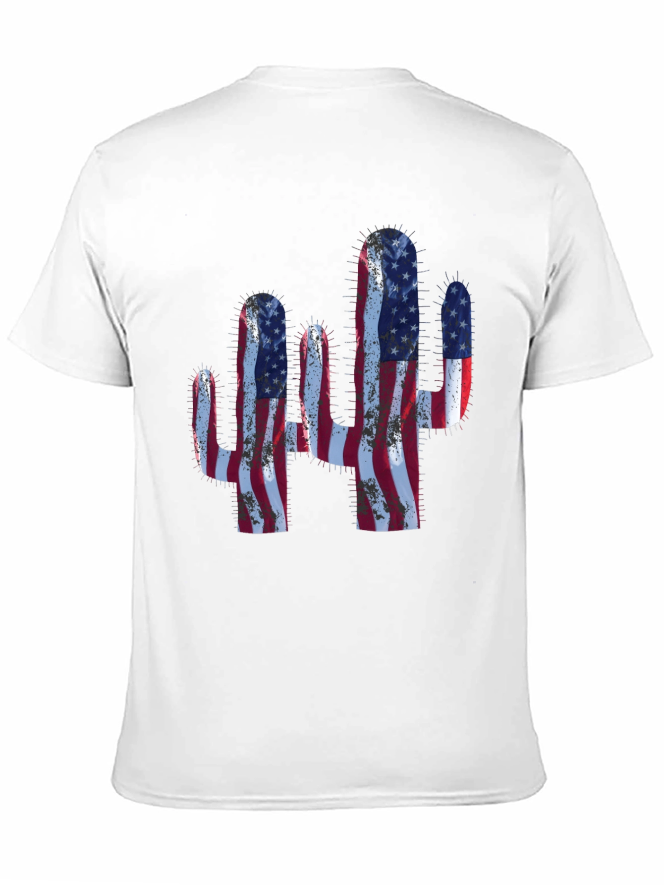 American Flag Cactus Graphic T-Shirt
