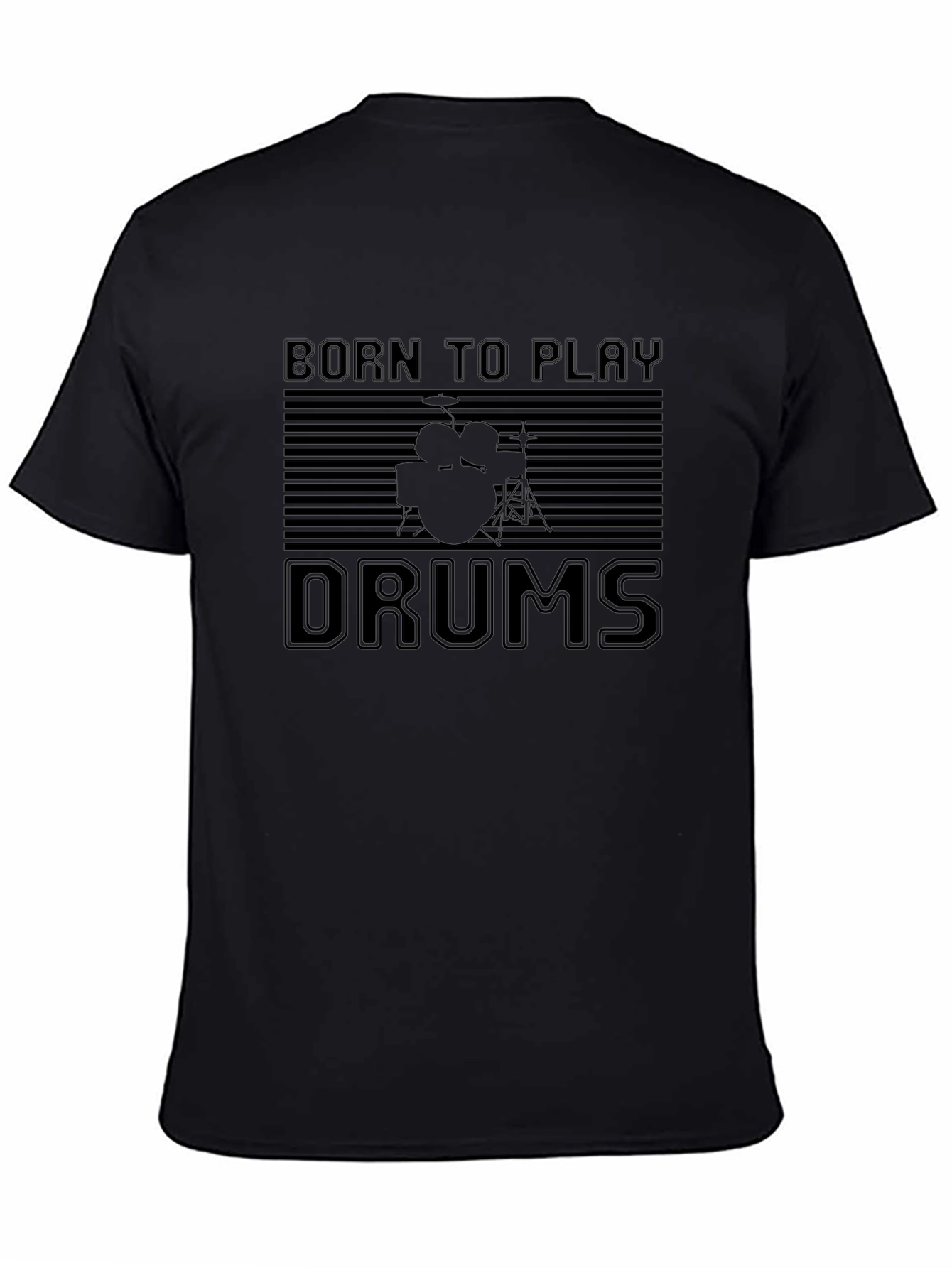 Born to Play Drums Black T-Shirt