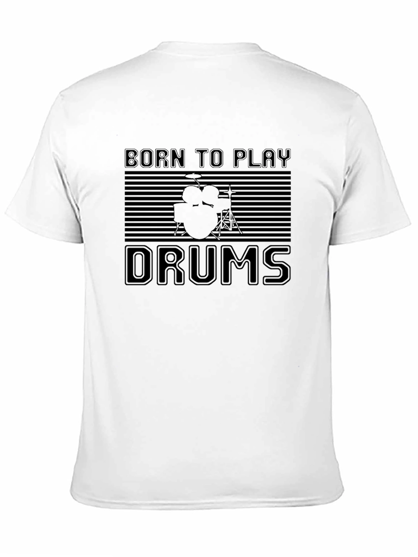Born to Play Drums Black T-Shirt