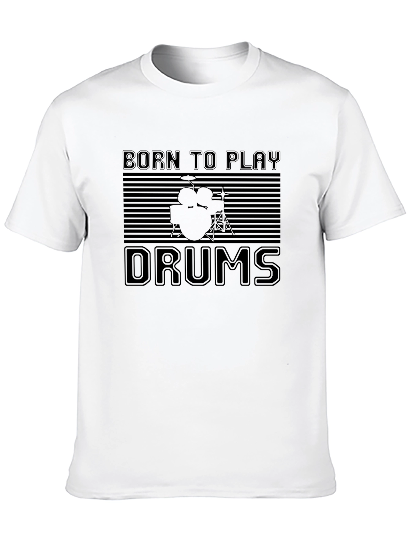 Born to Play Drums Black T-Shirt