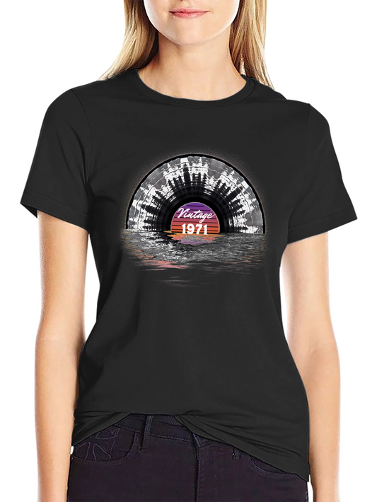 Vintage 1971 Record T-Shirt - Retro Music Tee