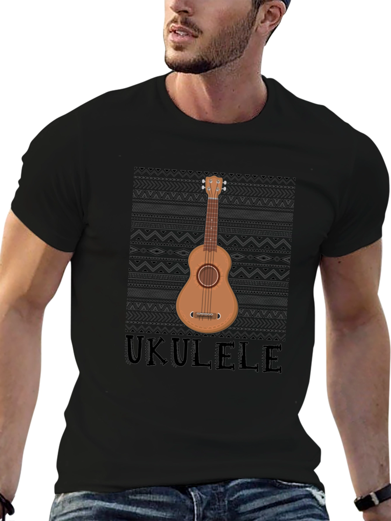Ukulele Graphic T-Shirt - Music Lover Tee