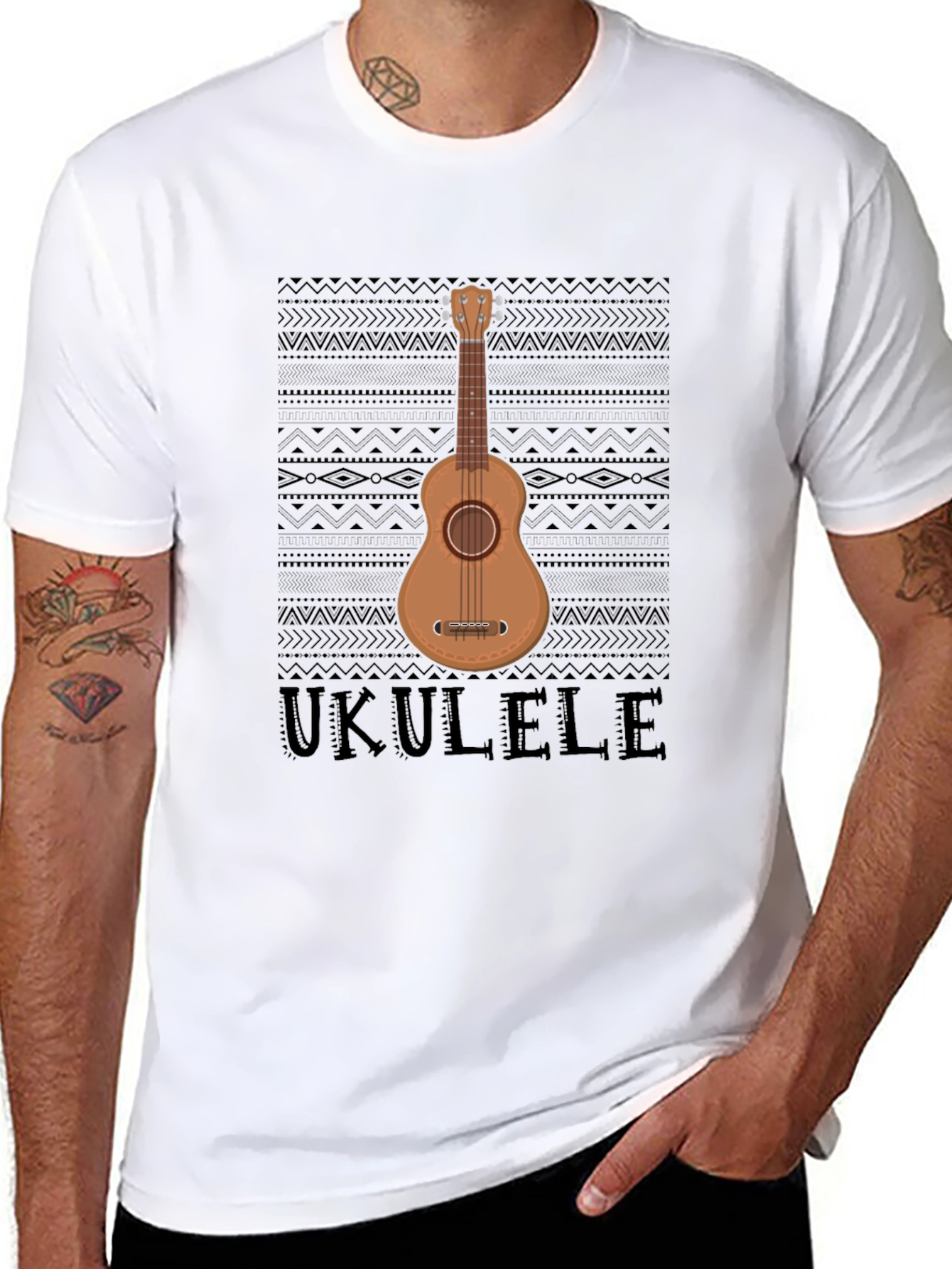 Ukulele Graphic T-Shirt - Music Lover Tee