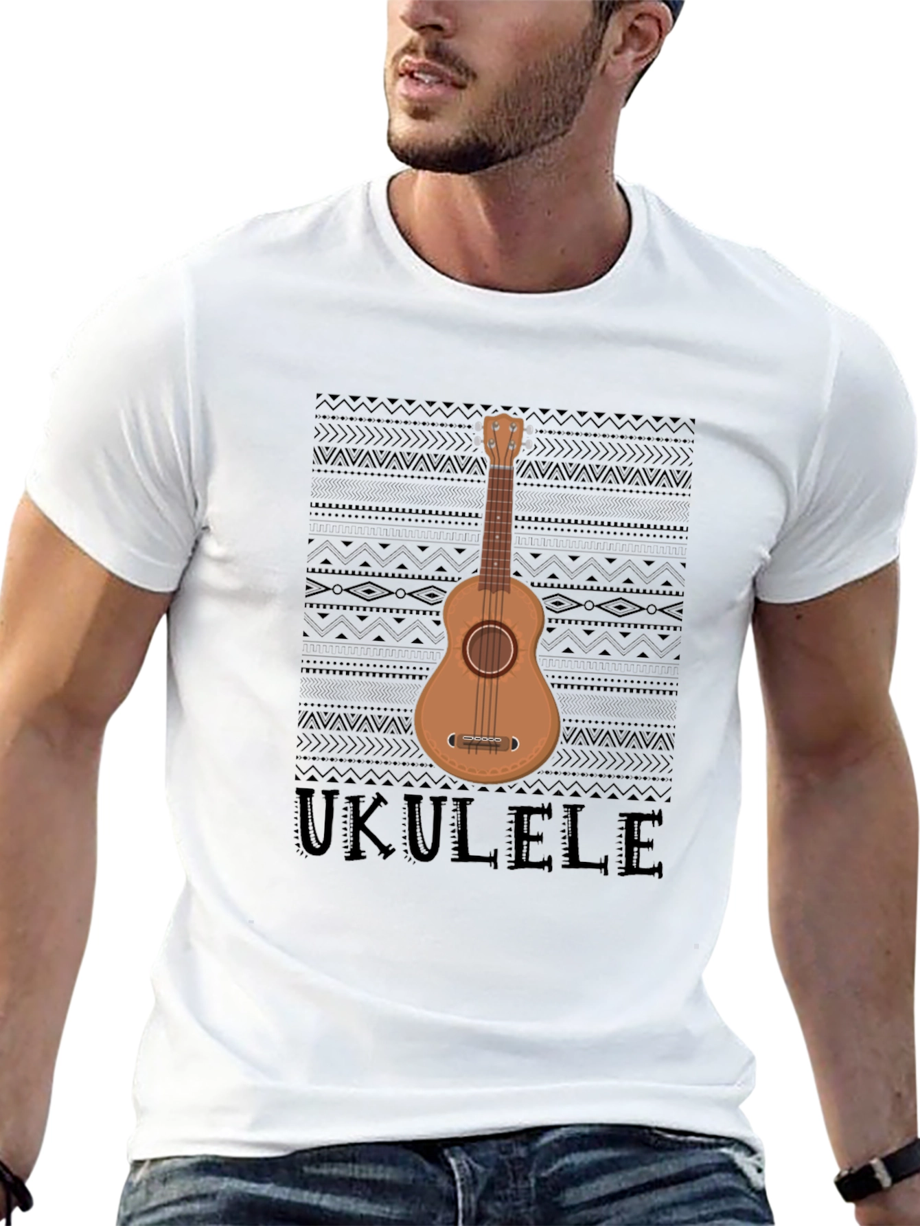 Ukulele Graphic T-Shirt - Music Lover Tee