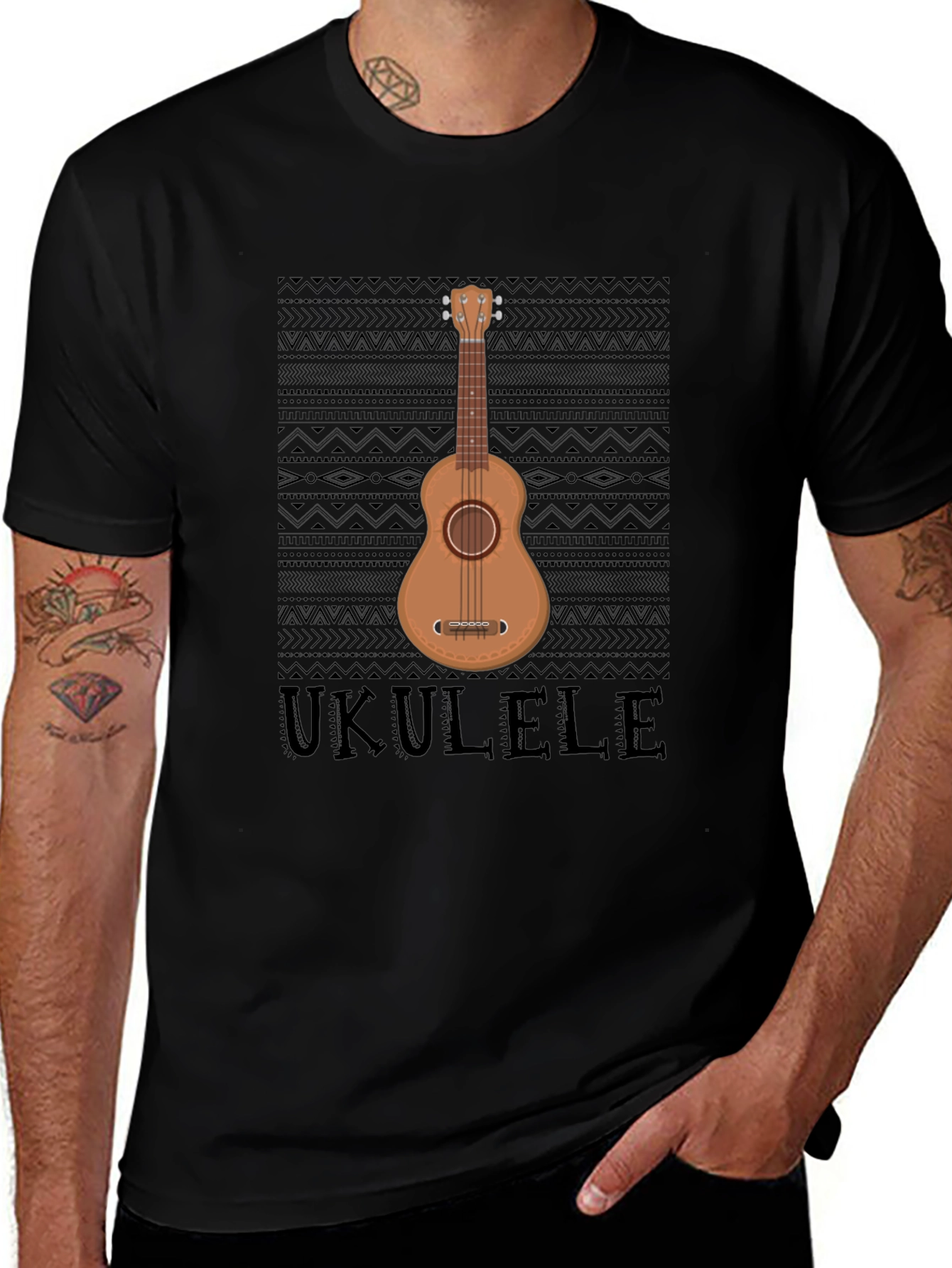 Ukulele Graphic T-Shirt - Music Lover Tee