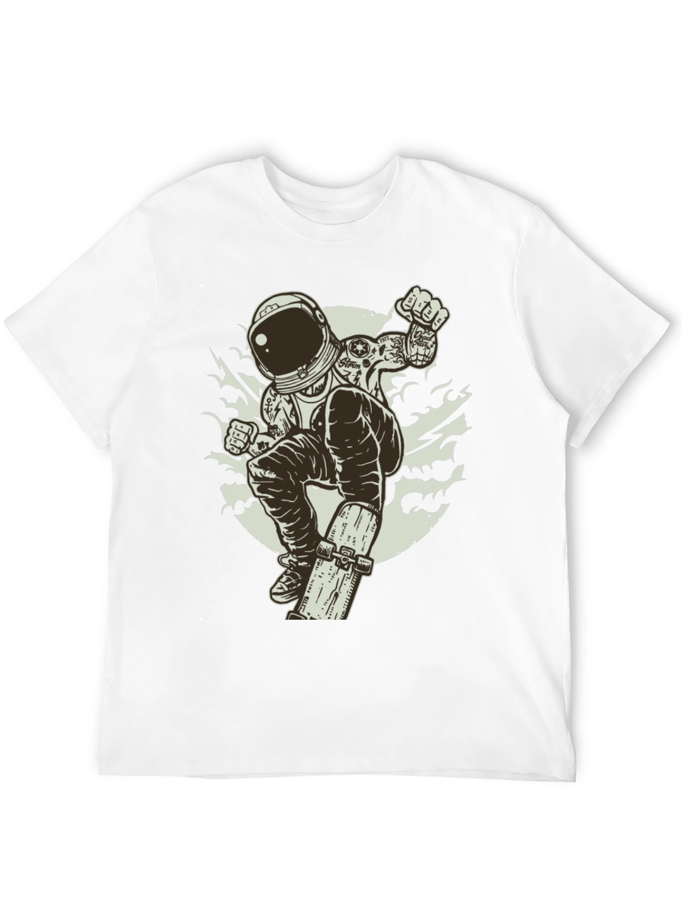 Skateboarding Astronaut Graphic Tee