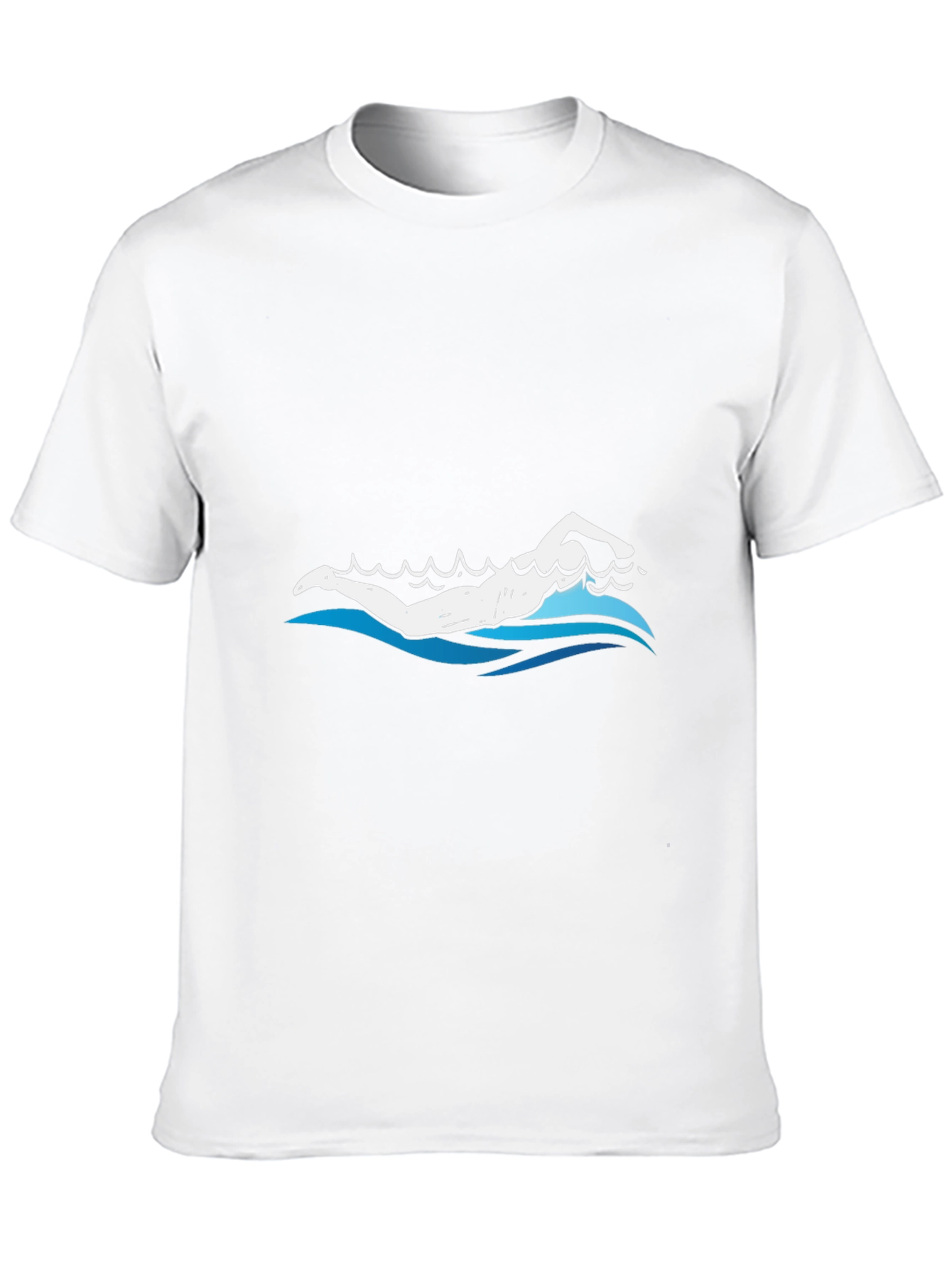 Swimmer Graphic Tee - Black Cotton Blend
