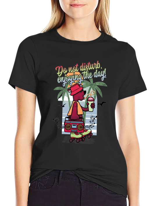 Cool Bear Graphic T-Shirt - Roller Skates and Boombox