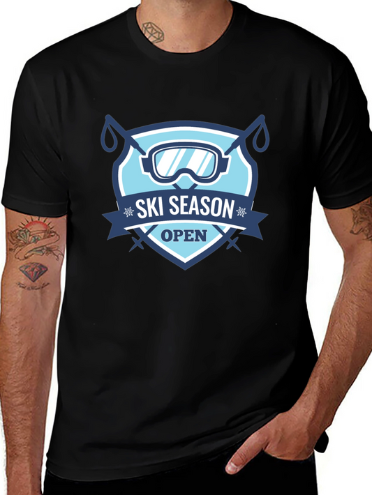 Ski Season Open Black T-Shirt