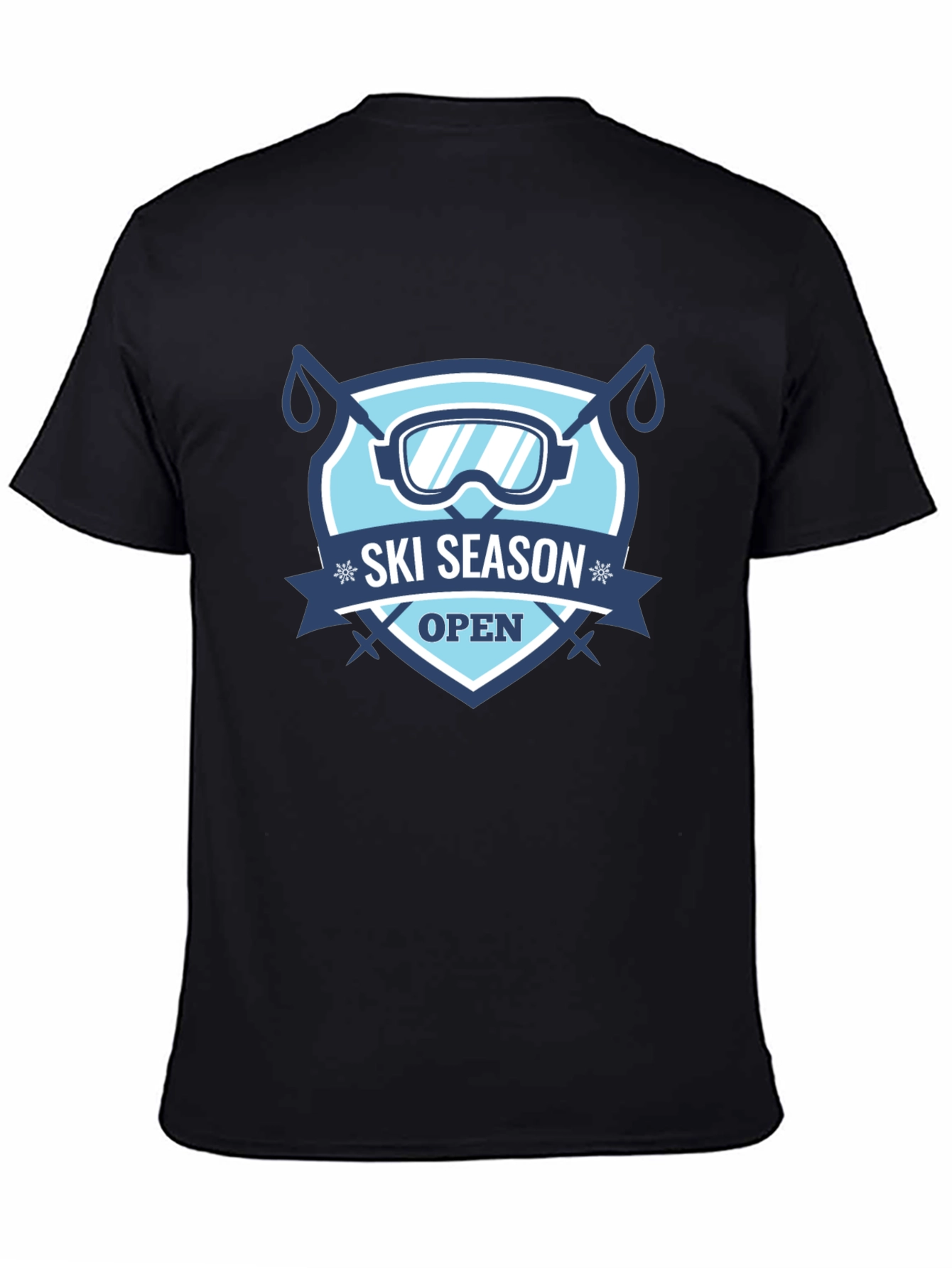 Ski Season Open Black T-Shirt
