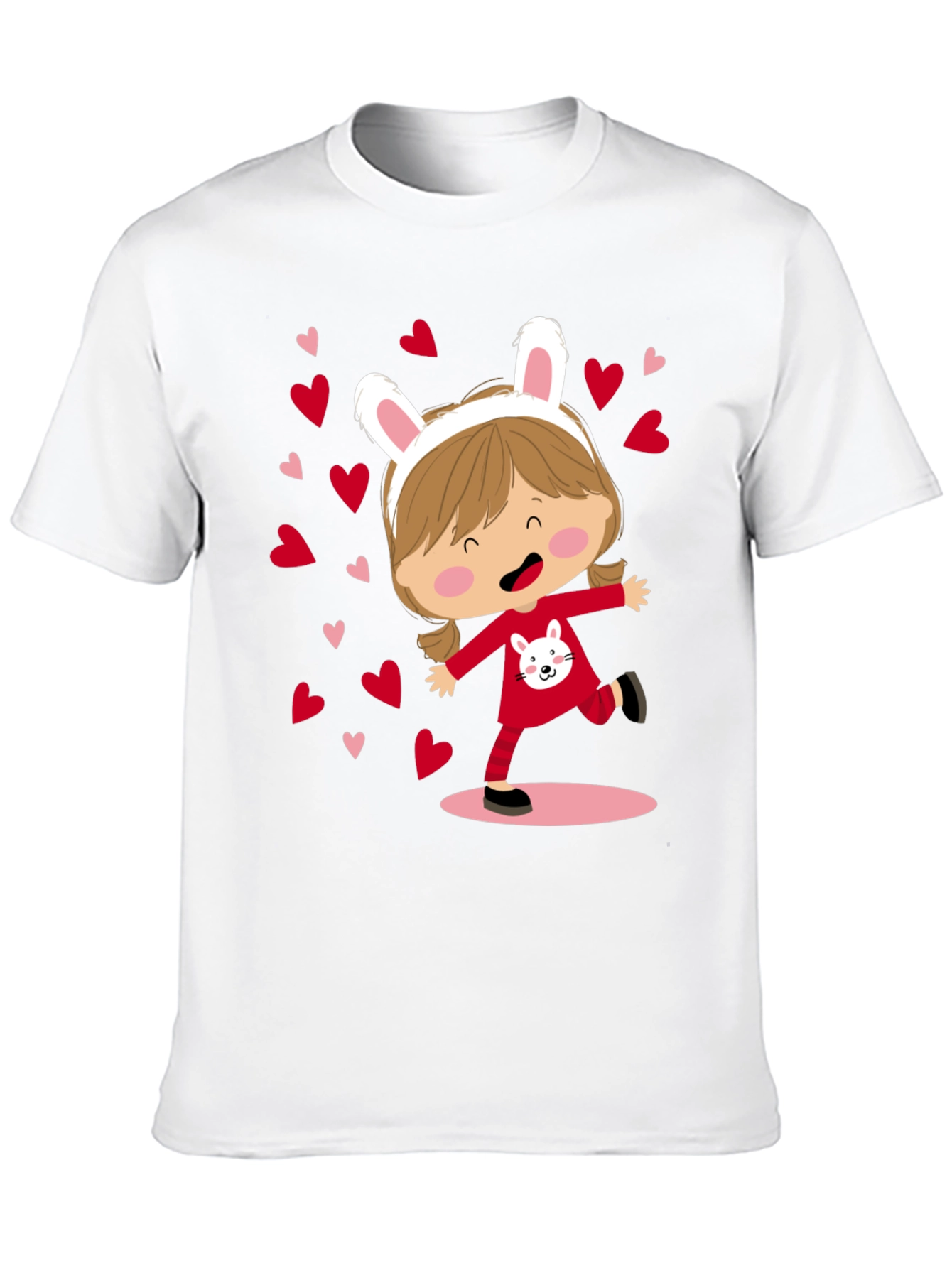 Cute Bunny Girl Graphic Tee