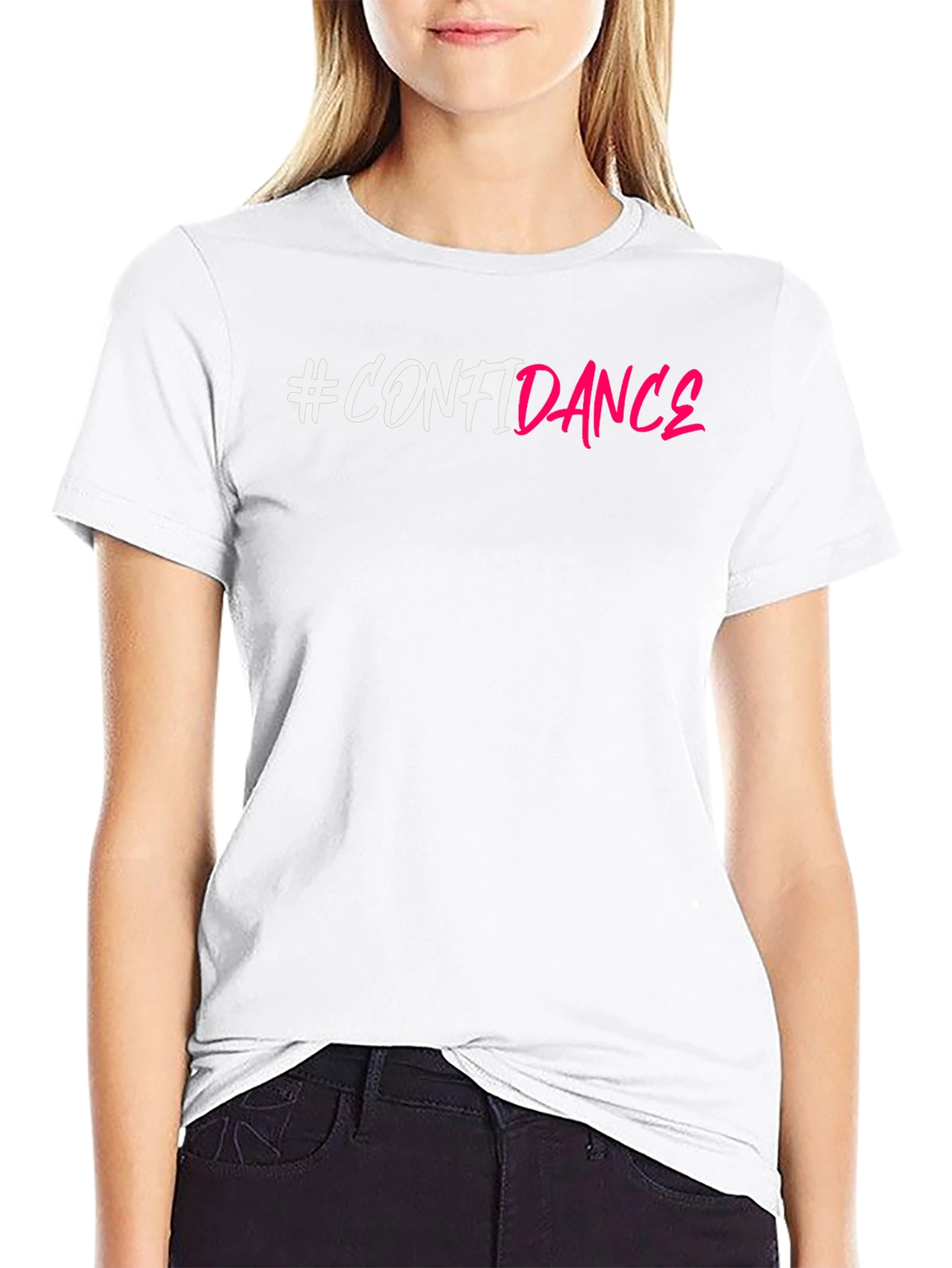 #Confidance Black Cotton Graphic Tee - Trendy & Stylish