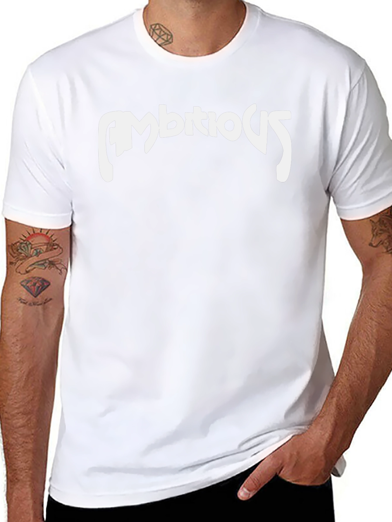 Ambitious Graphic T-Shirt - Black Cotton Blend