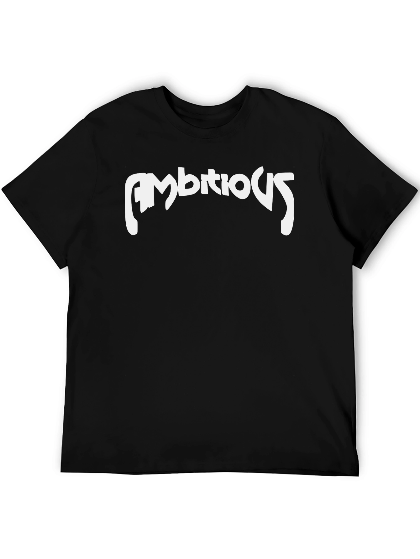 Ambitious Graphic T-Shirt - Black Cotton Blend
