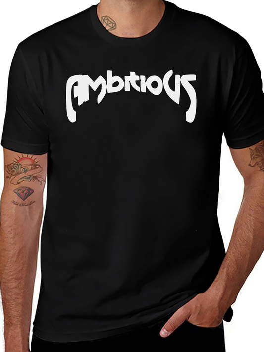 Ambitious Graphic T-Shirt - Black Cotton Blend