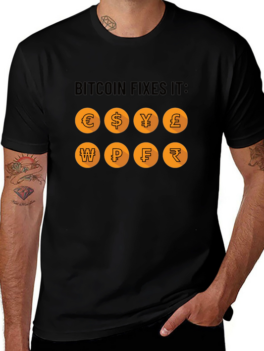 Bitcoin Fixes It T-Shirt Crypto Currency Tee