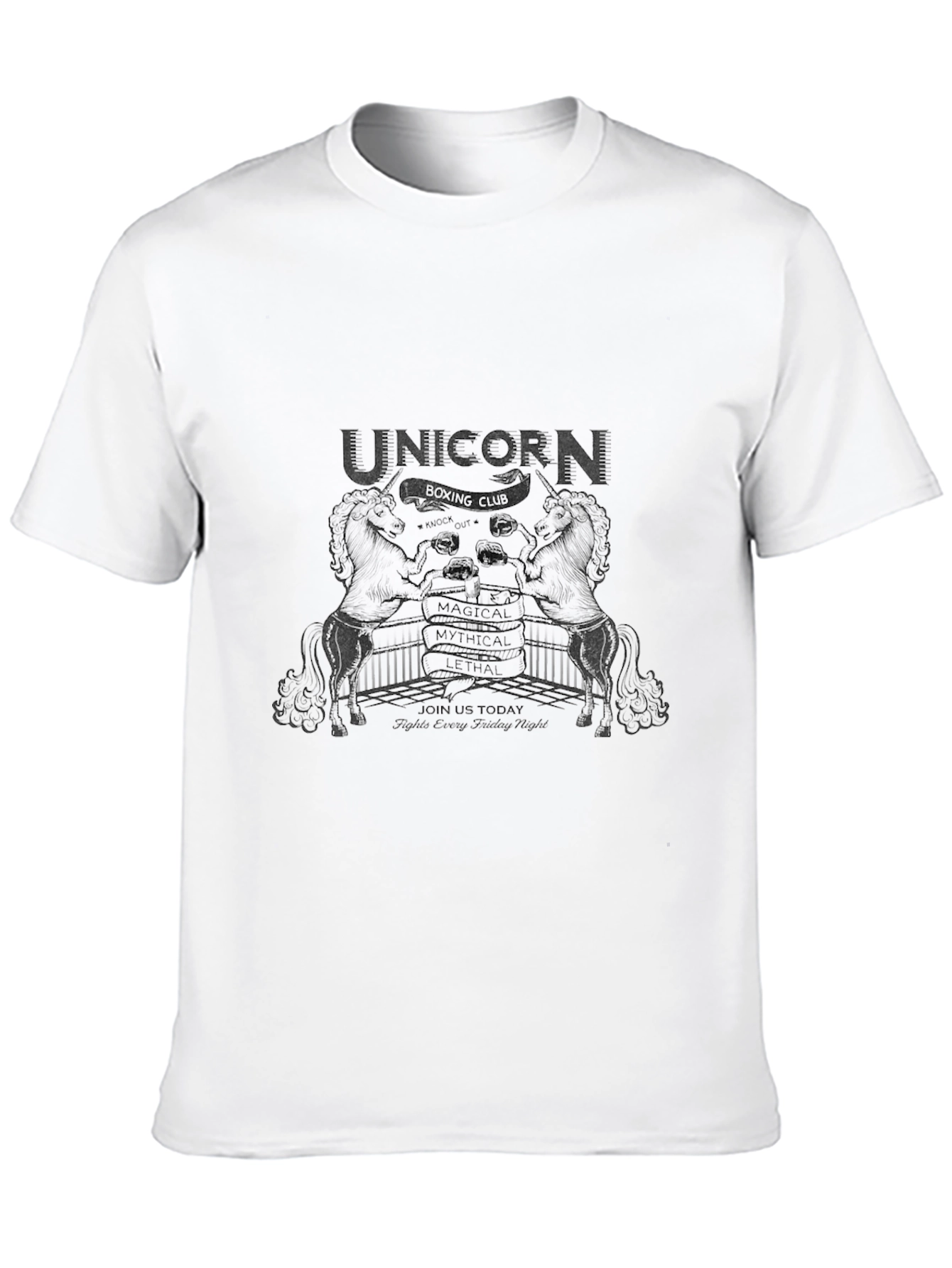 Unicorn Boxing Club Black T-Shirt