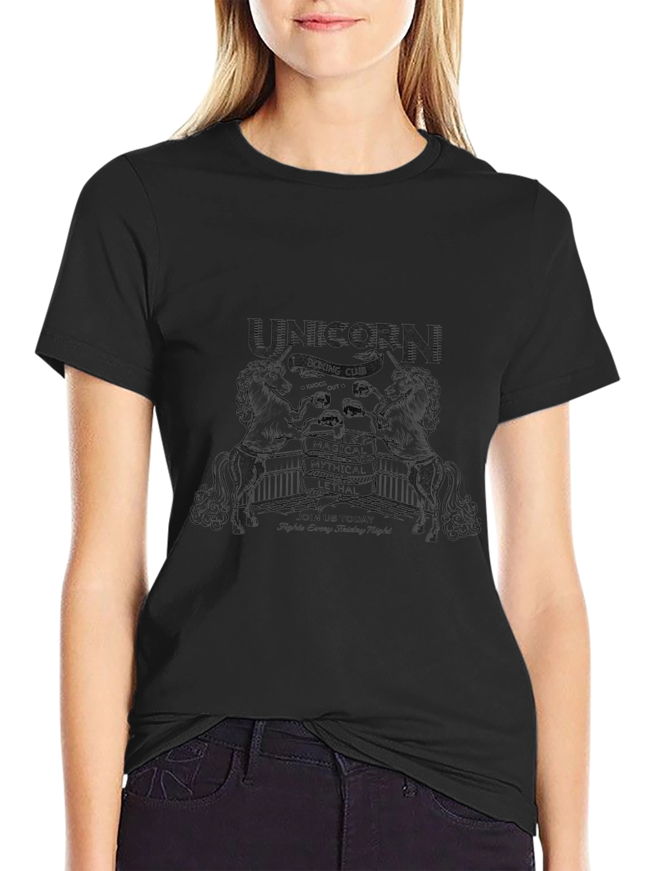 Unicorn Boxing Club Black T-Shirt