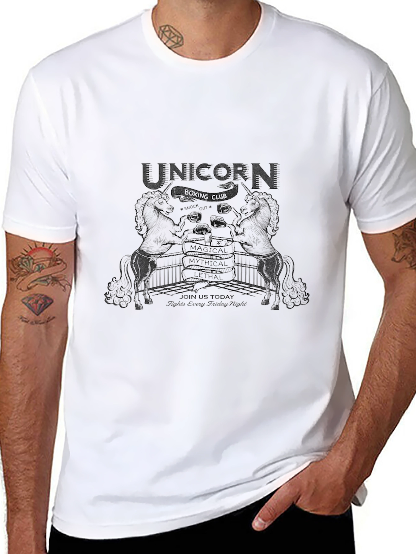 Unicorn Boxing Club Black T-Shirt