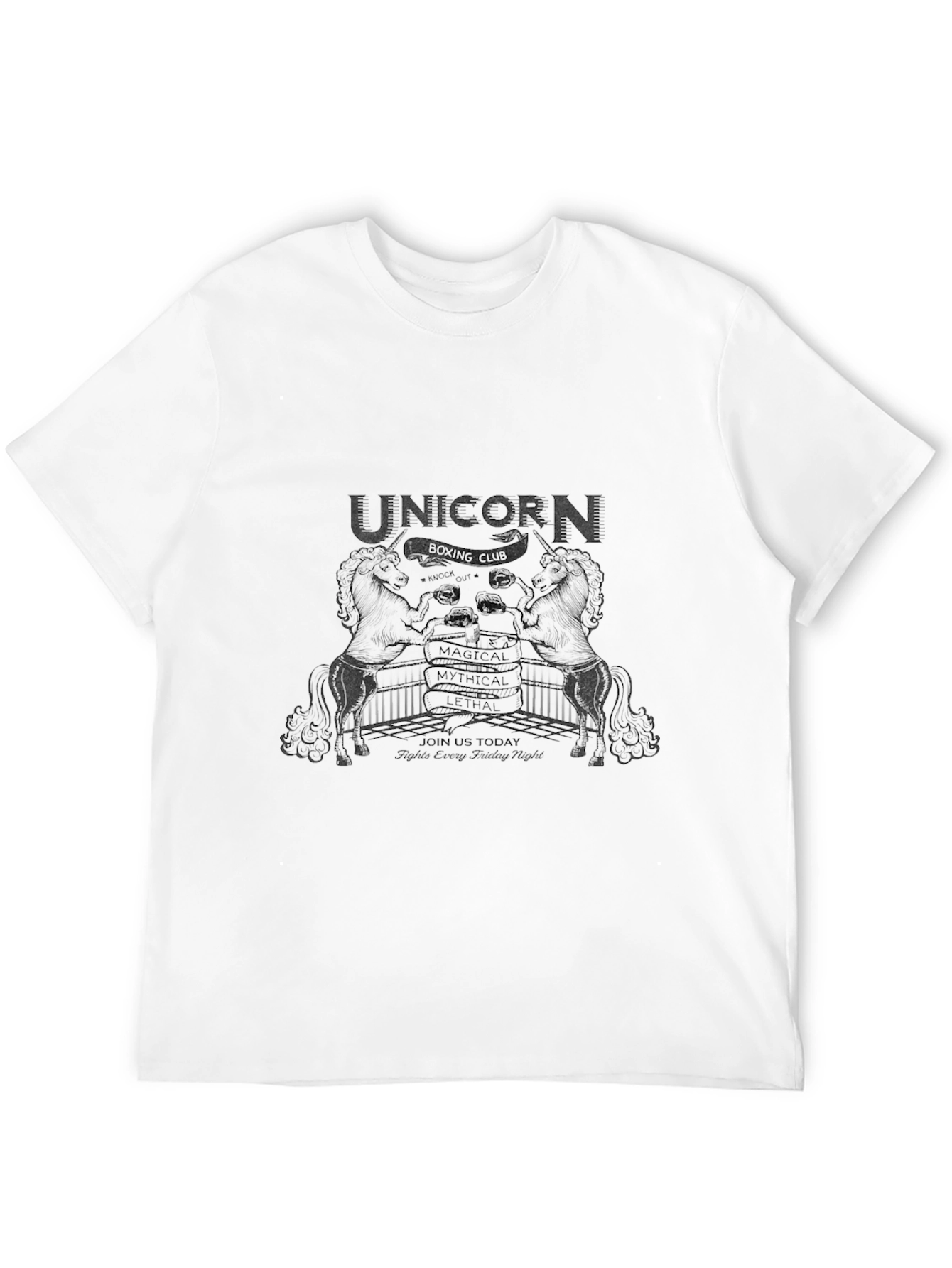 Unicorn Boxing Club Black T-Shirt