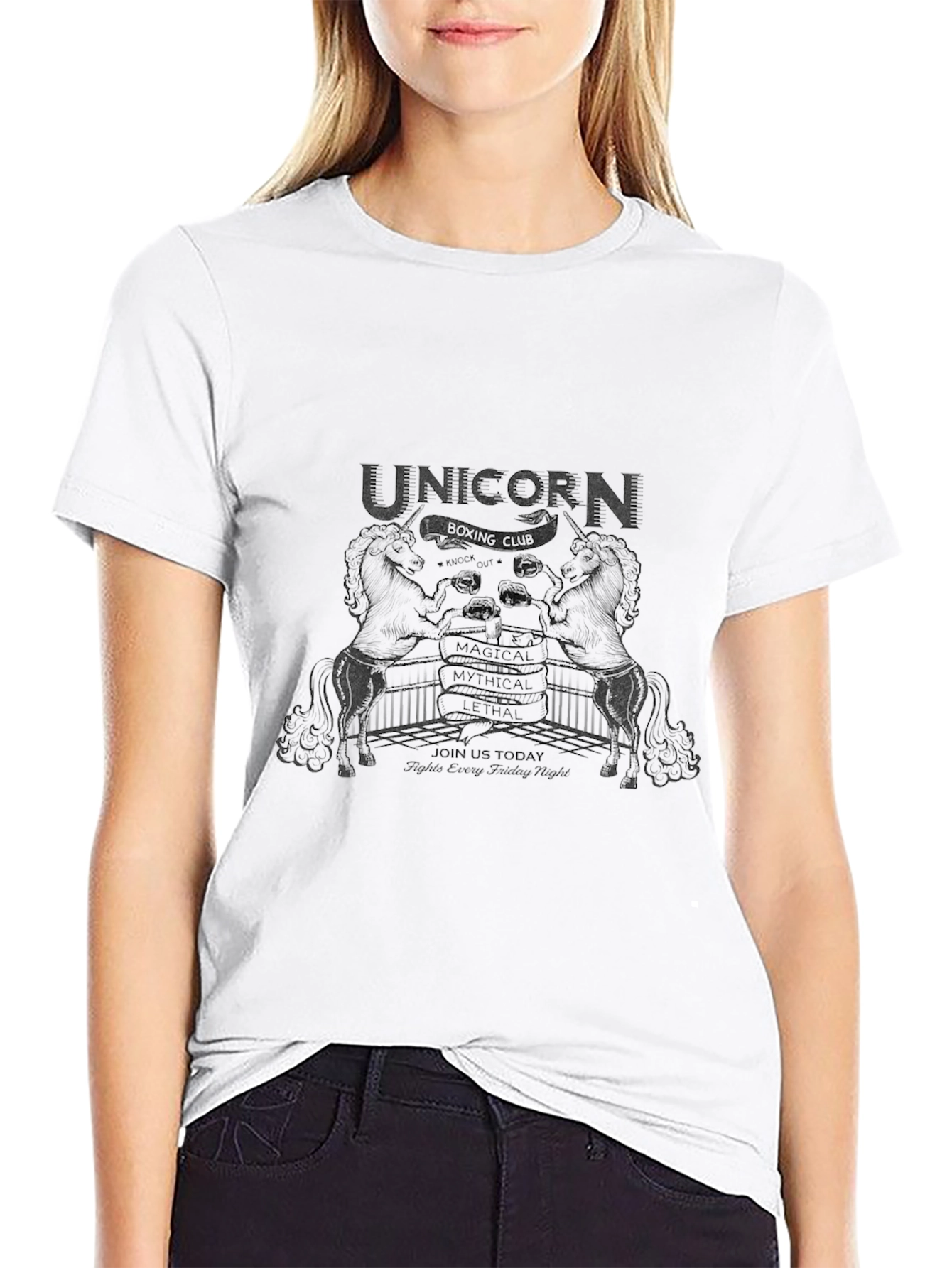 Unicorn Boxing Club Black T-Shirt