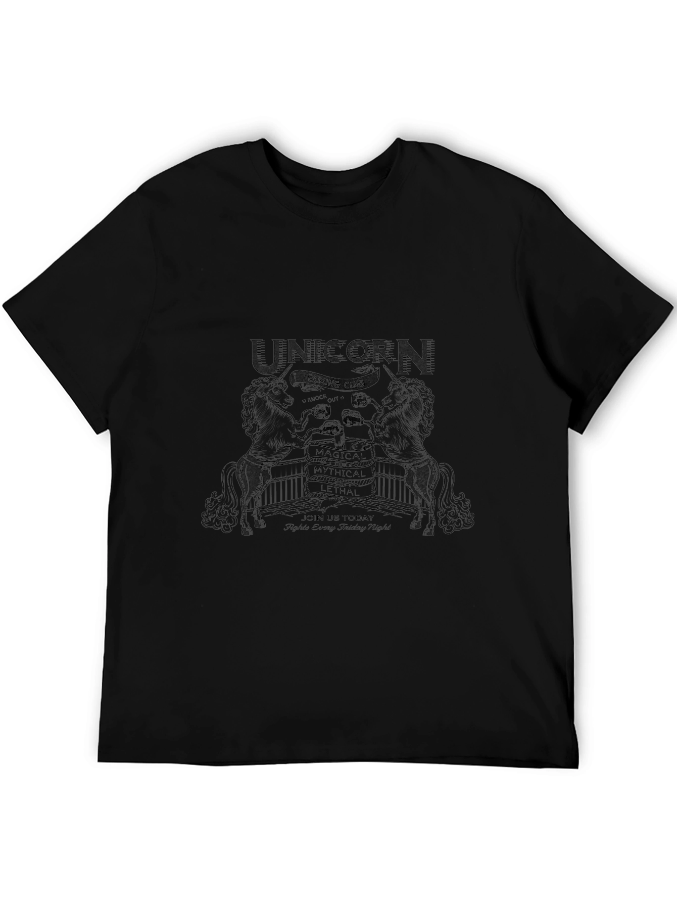 Unicorn Boxing Club Black T-Shirt