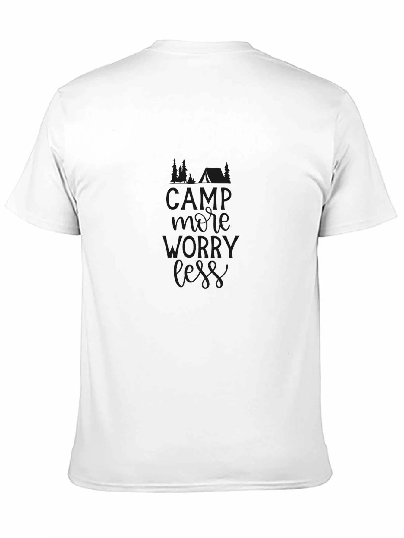 Camp More Worry Less Black T-Shirt