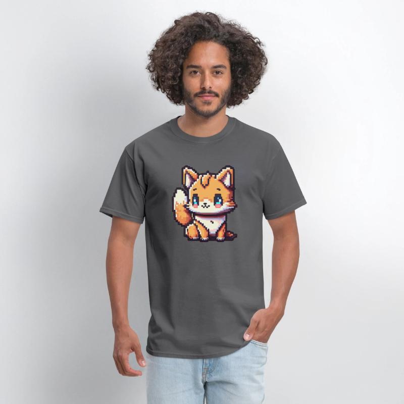 8-bit blue eyed fox