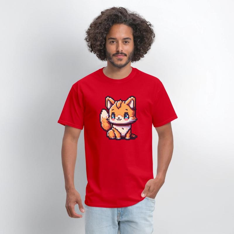 8-bit blue eyed fox