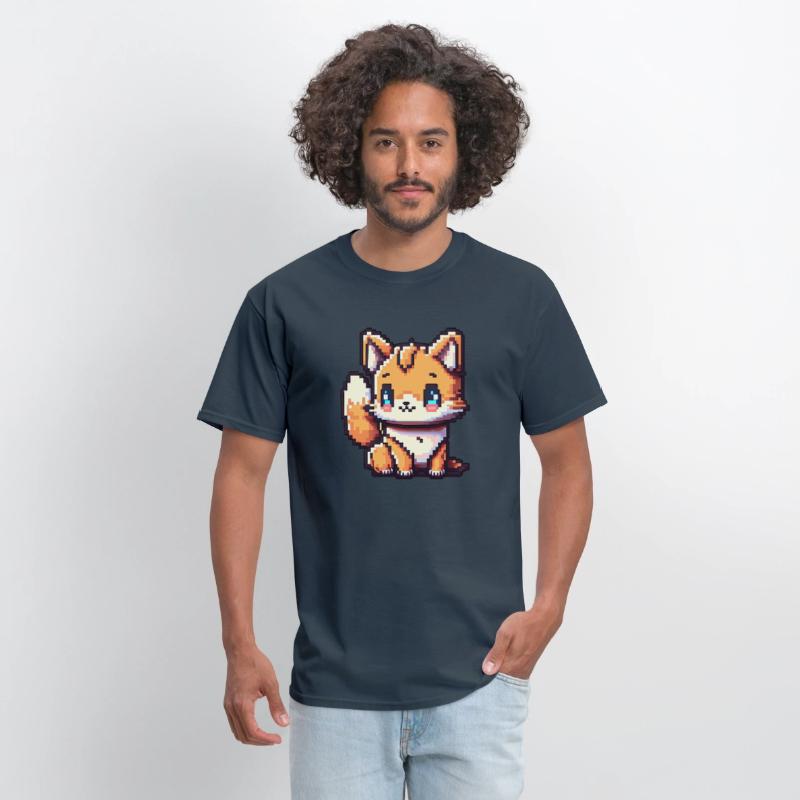 8-bit blue eyed fox