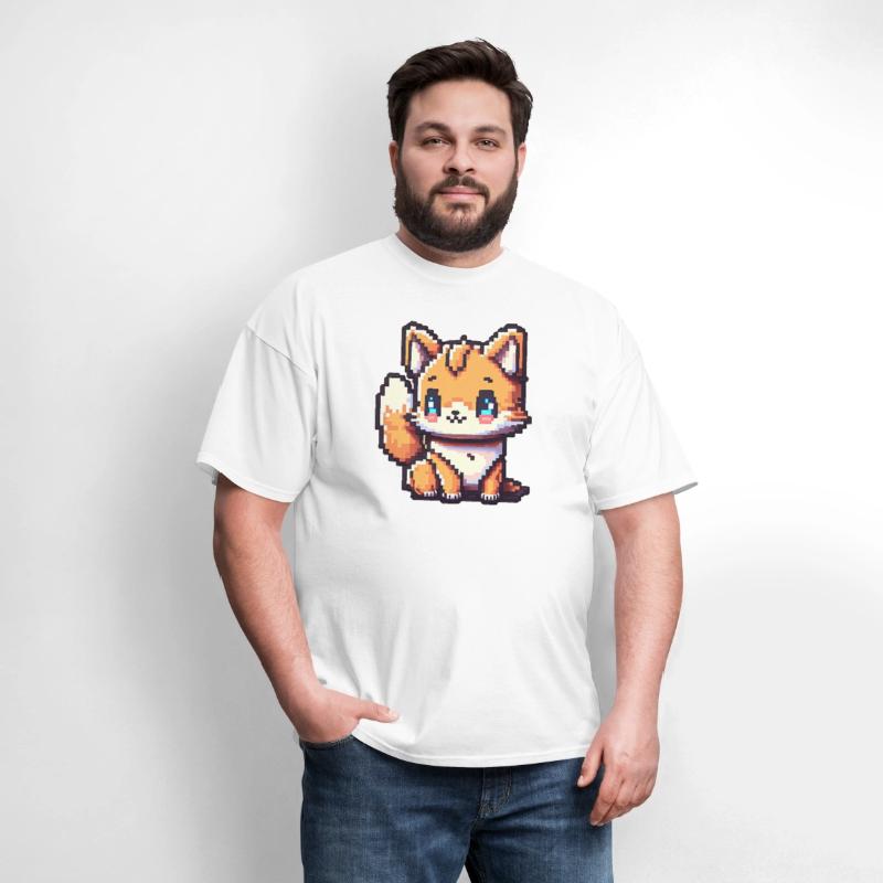 8-bit blue eyed fox