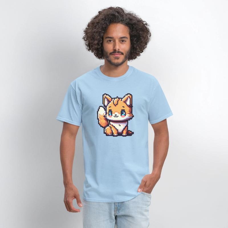 8-bit blue eyed fox