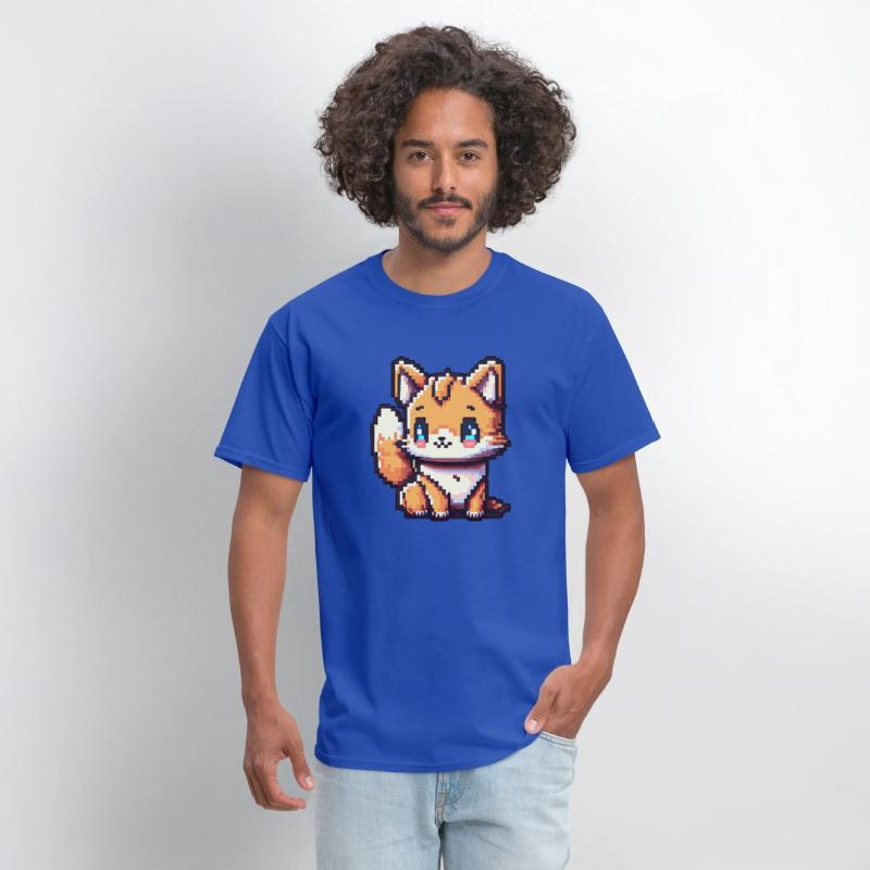 8-bit blue eyed fox