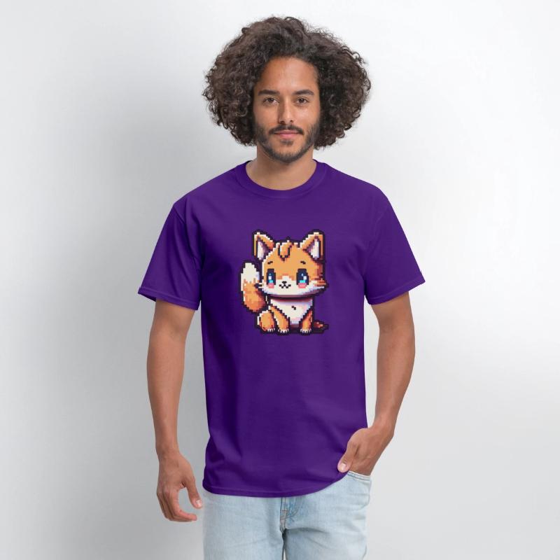 8-bit blue eyed fox