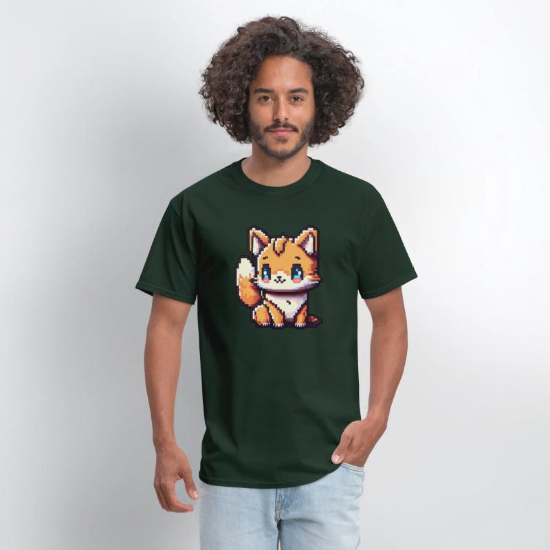 8-bit blue eyed fox