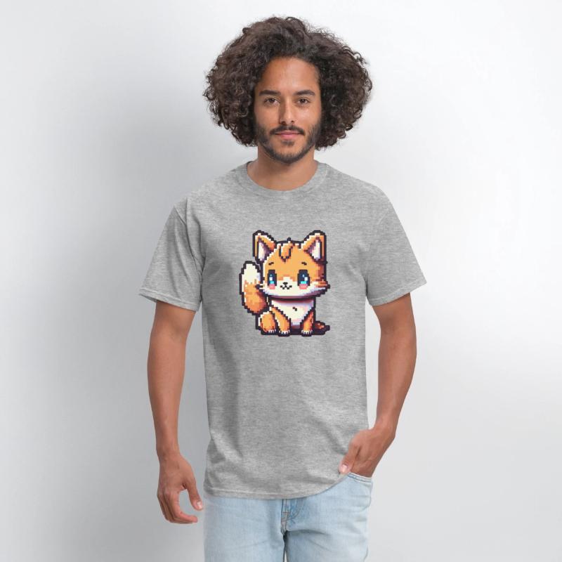 8-bit blue eyed fox