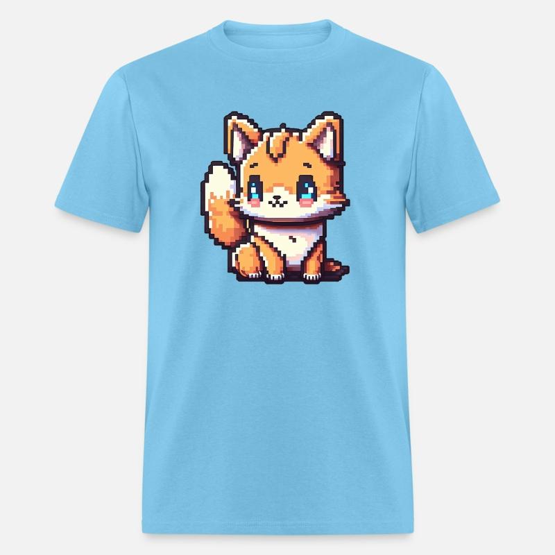 8-bit blue eyed fox