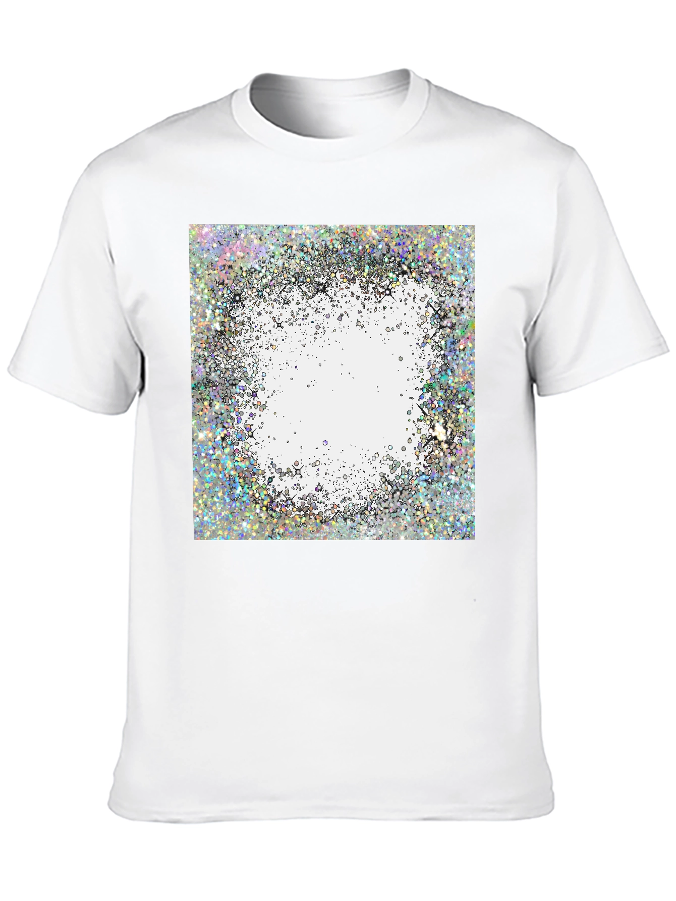 Abstract Glitter Design T-Shirt