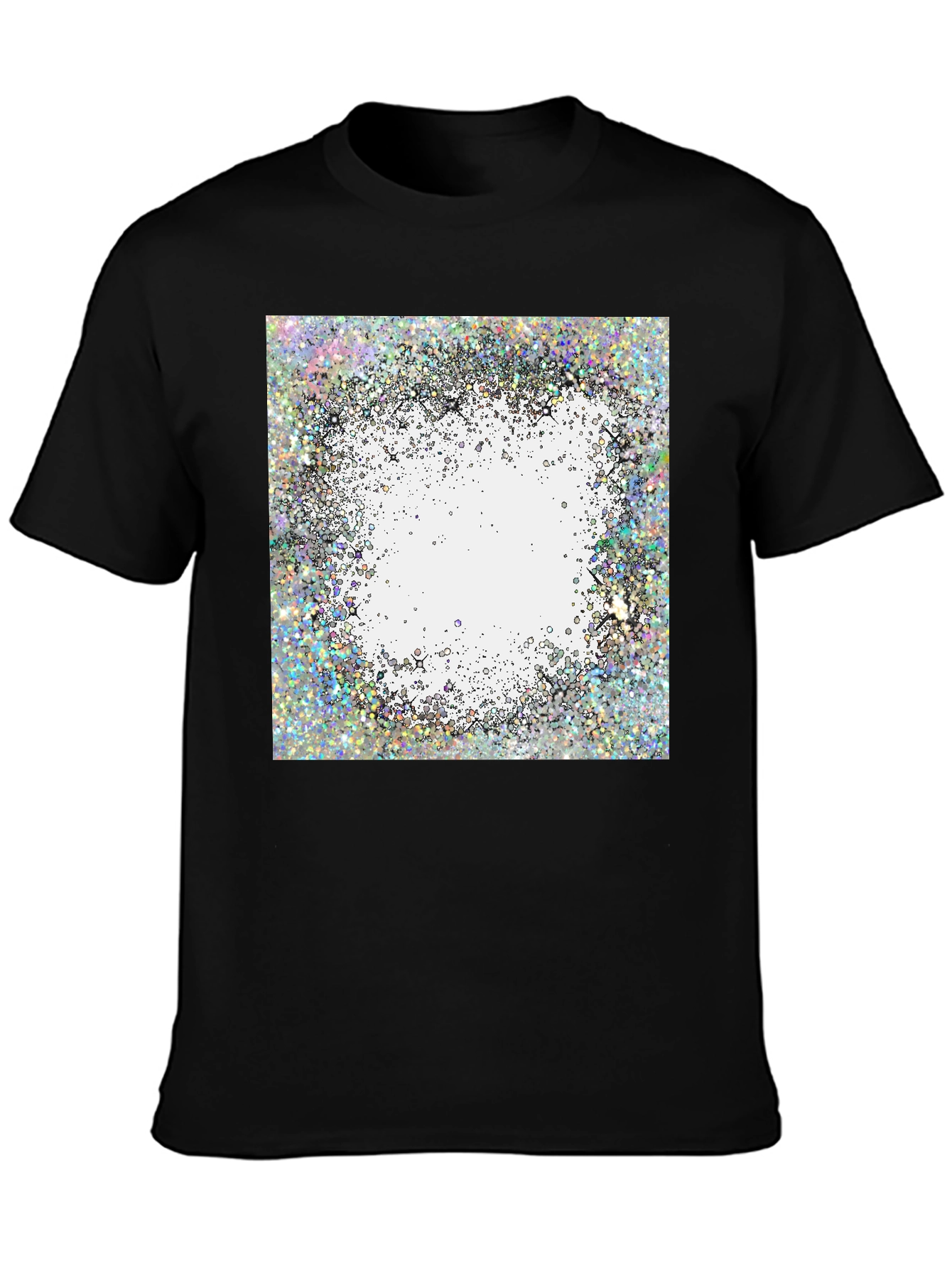 Abstract Glitter Design T-Shirt